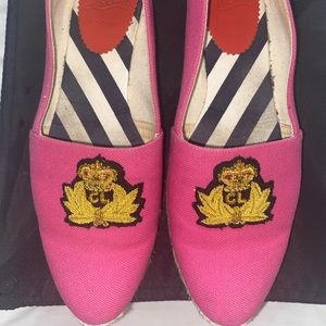 Christian Louboutin Pink Gala Embroidered Espadrille Flats